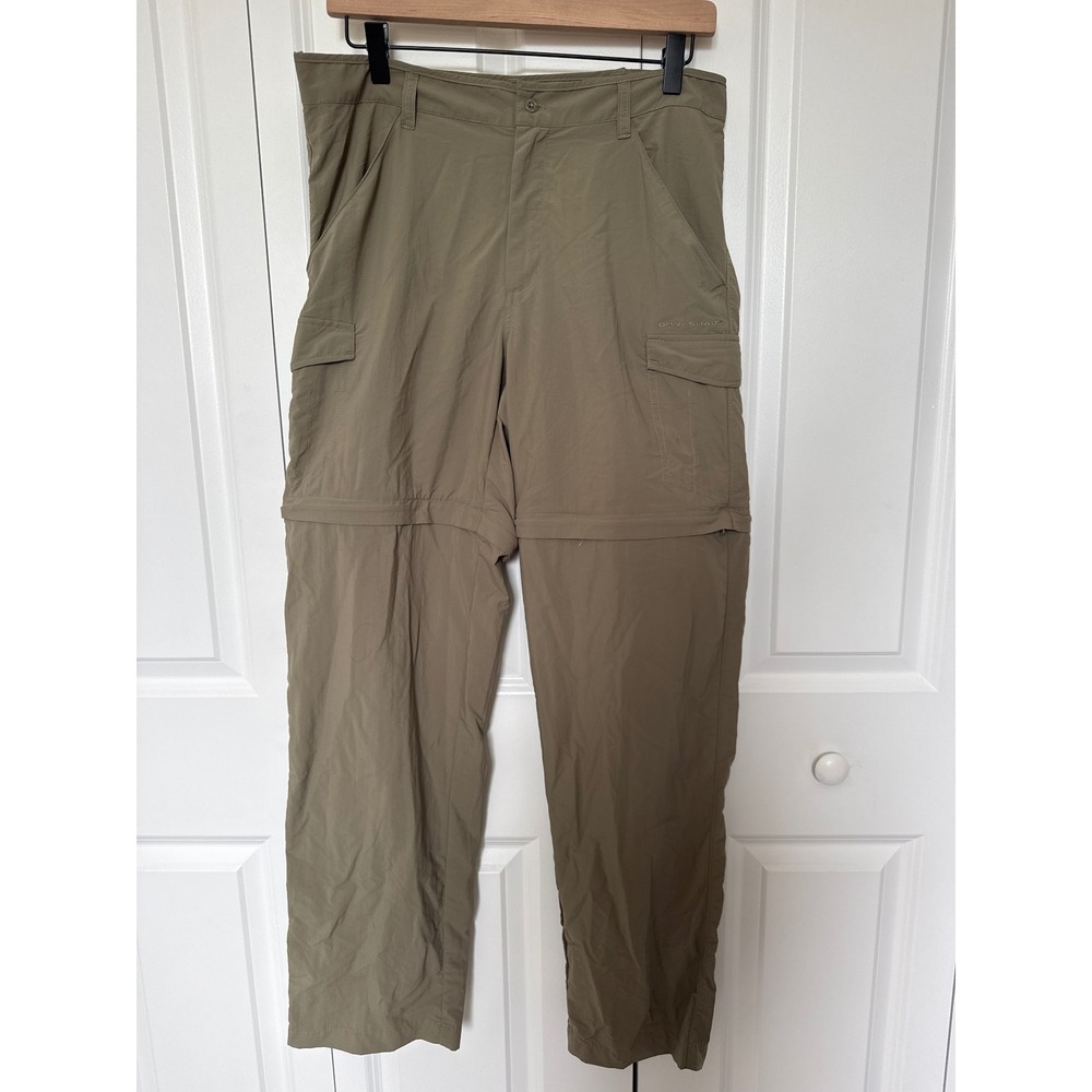 Columbia PFG Convertible Cargo Pants Mens Small Sage Green Hiking Fishing Pants